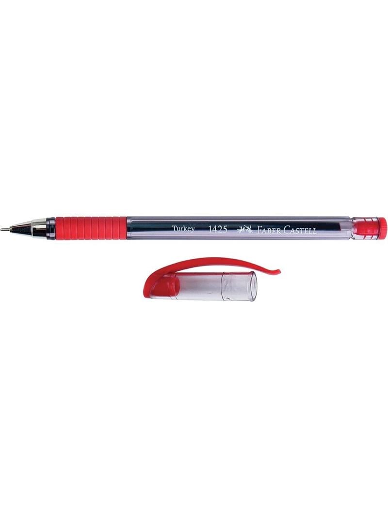 Faber Castell 1425 İğne Uçlu Kırmızı Tükenmez Kalem 10'lu Paket