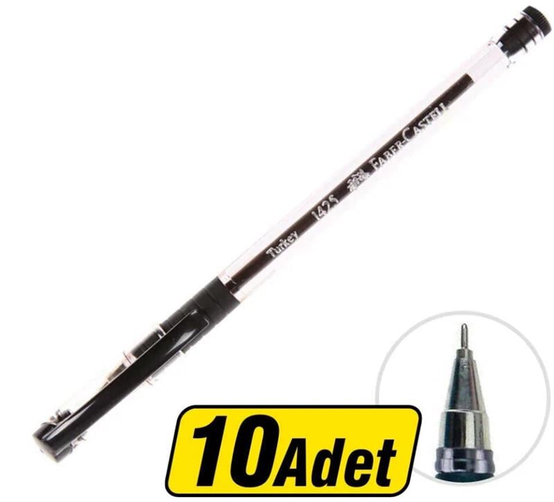Faber Castell 1425 Siyah Tükenmez Kalem 10'lu Kutu