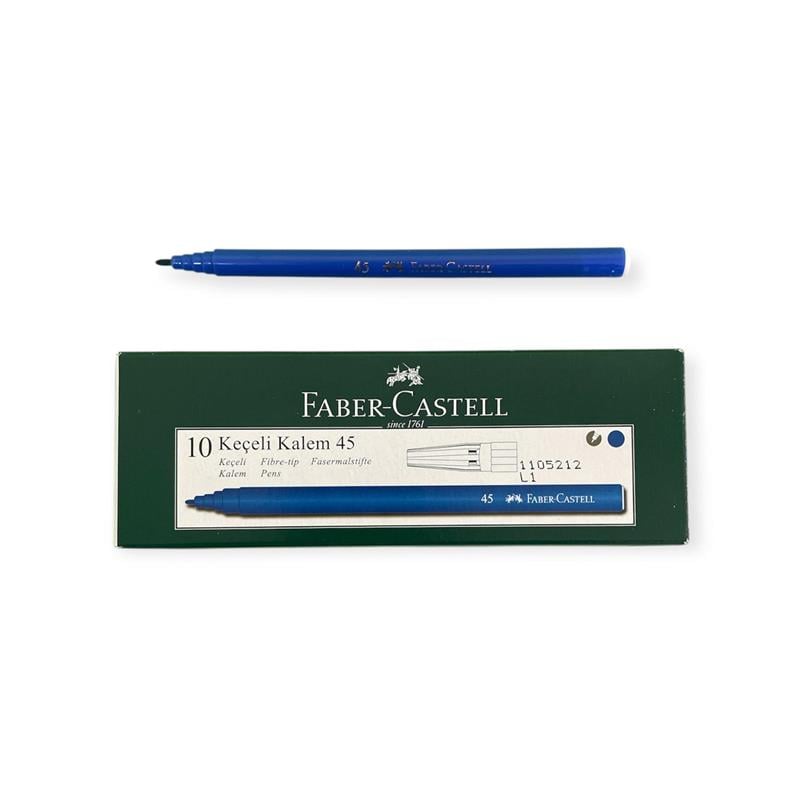 Faber Castell Keçeli Kalem Mavi 10'Lu