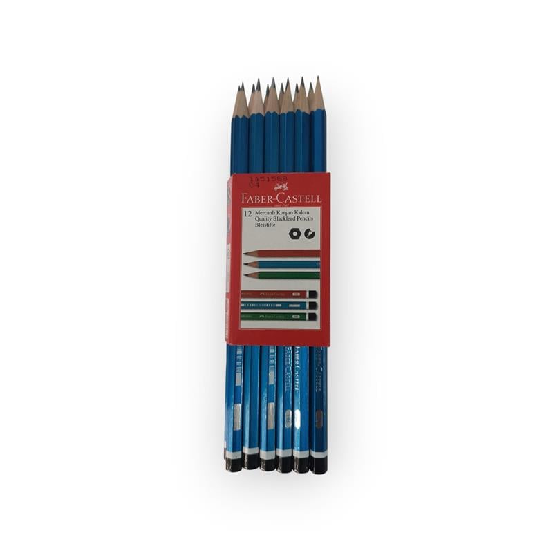 Faber Castell Köşeli Mercanlı Kurşun Kalem 12'li Paket