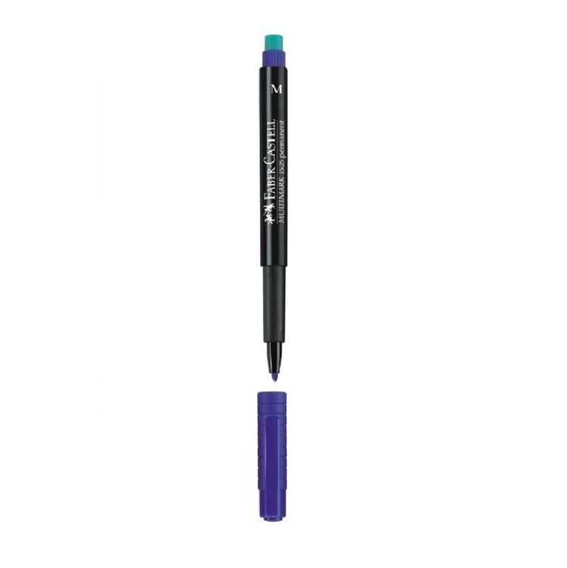 Faber Castell Permanent Asetat Kalem Mavi (M) 10'lu Kutu