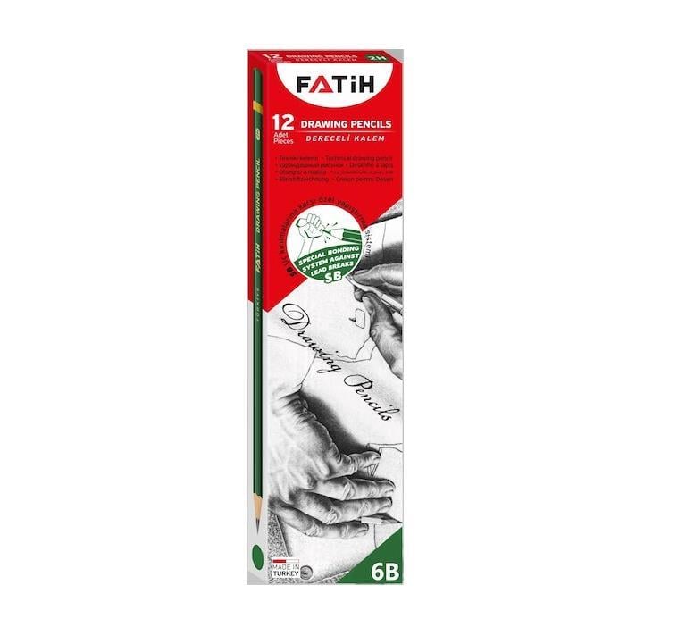 Fatih 6B Dereceli Kurşun Kalem 12'li Kutu