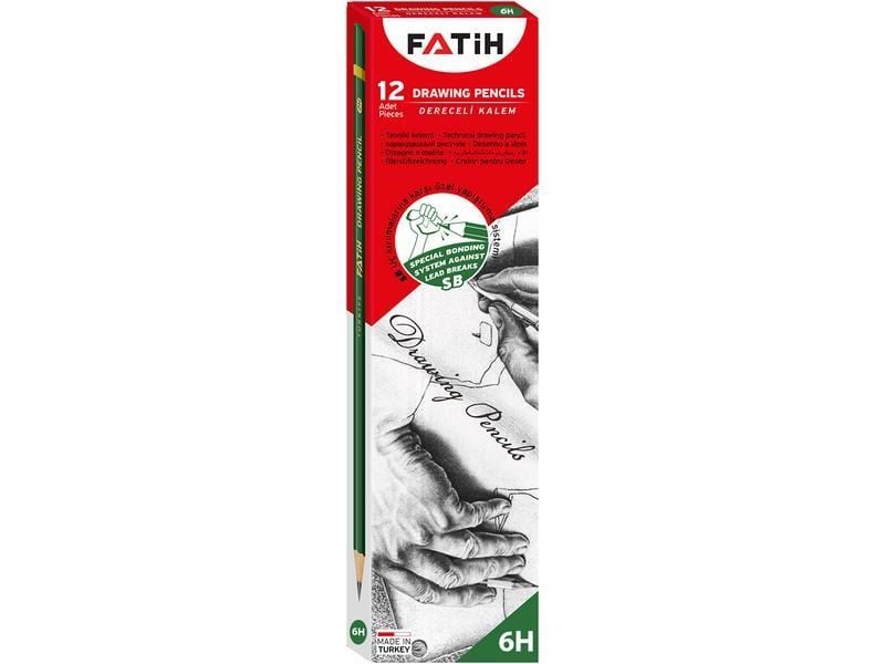 Fatih 6H Dereceli Kurşun Kalem 12'li Kutu