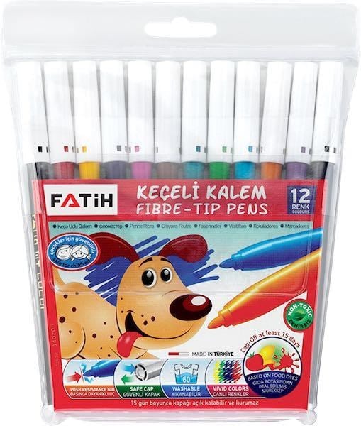 Fatih Keçeli Kalem 12 Renk Set