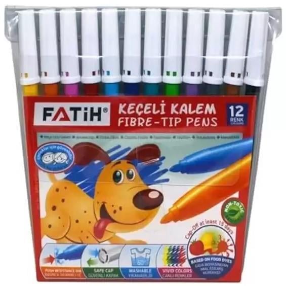 Fatih Keçeli Kalem 12 Renk Slim