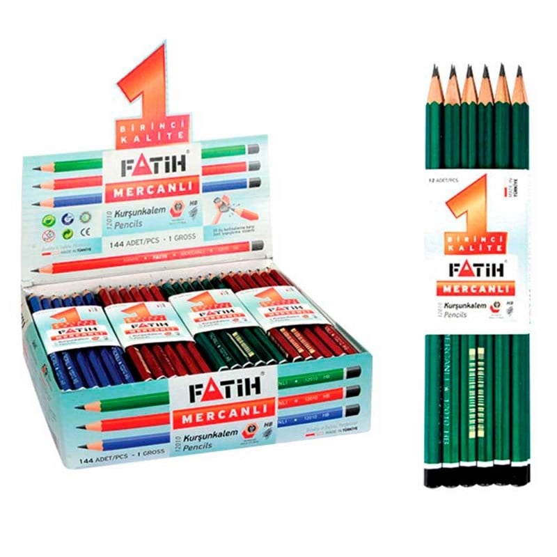 Fatih Kurşun Kalem Mercanlı 12'li Paket