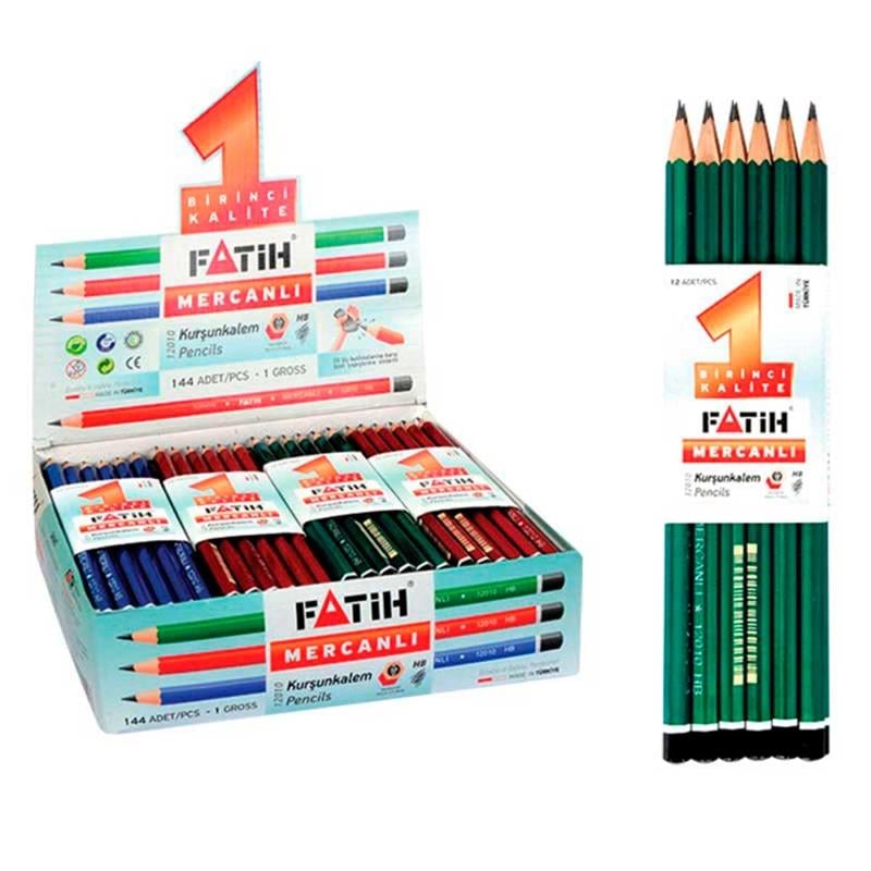 Fatih Kurşun Kalem Mercanlı 12'li Paket