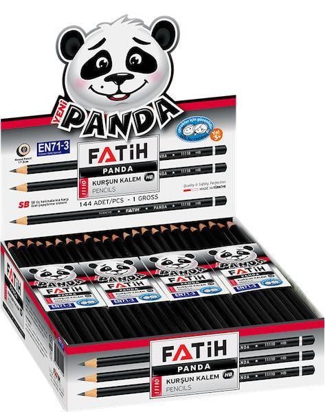 Fatih Kurşun Kalem Panda Yuvarlak 12'li Paket