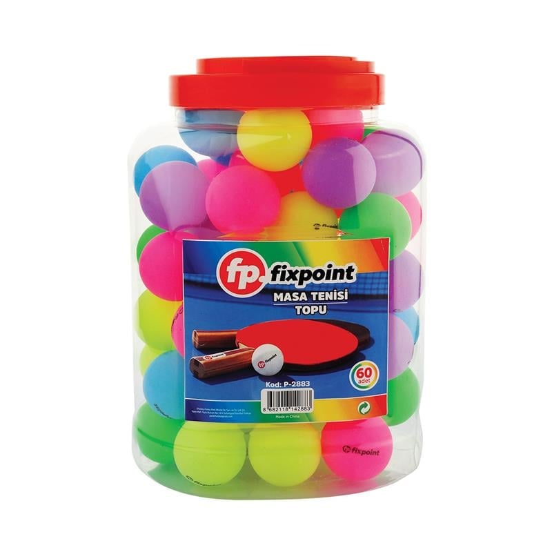 Fixpoint Pinpon Topu Renkli 60’lı Kavanoz