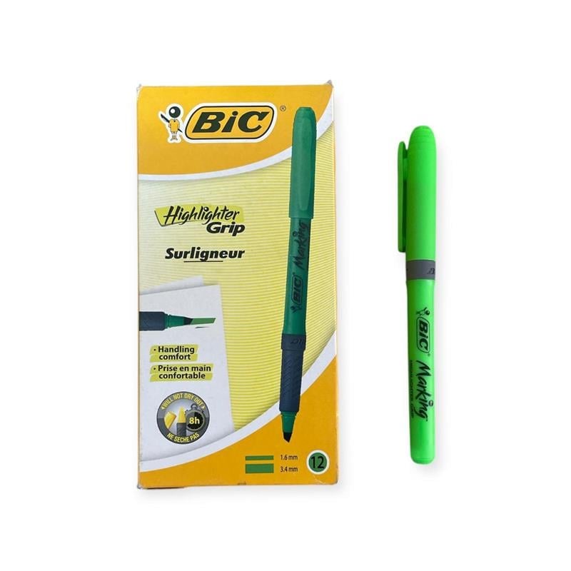Fosforlu Kalem- Marking Highlighter Grip Yeşil 12'li Kutu