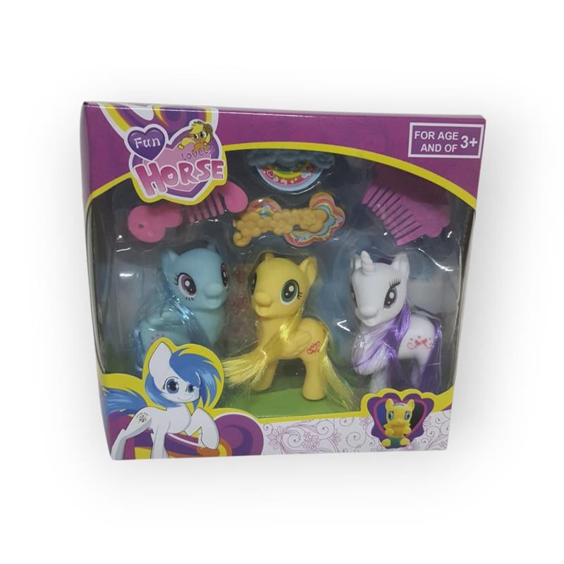 FUN LOVELY HORSER PONY FİGÜR SETİ ( 3'LÜ )