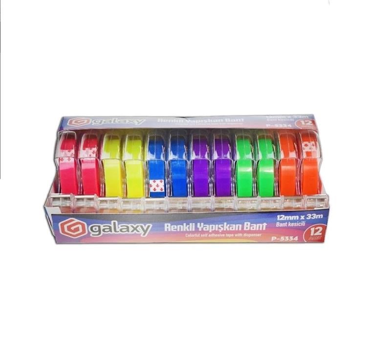Galaxy Bant Makineli Renkli 12’li Paket
