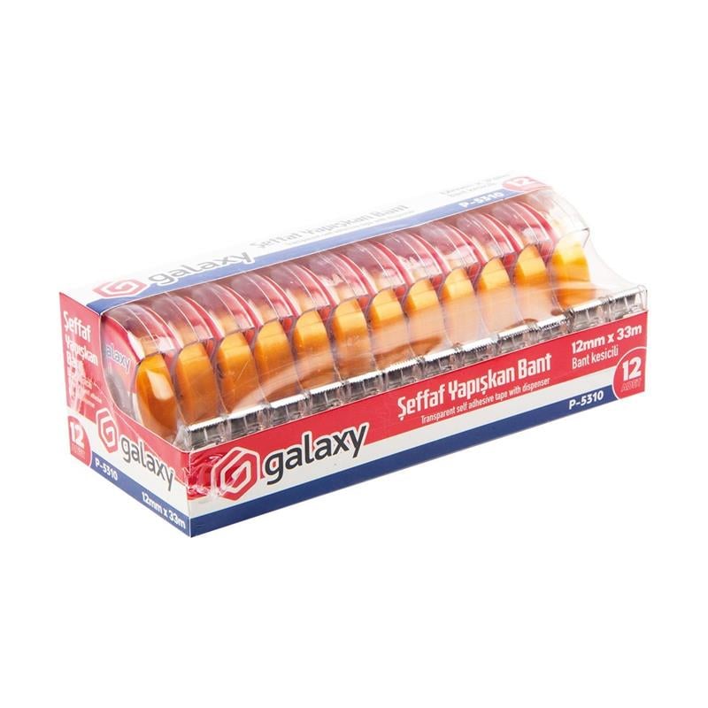 Galaxy Bant Makineli Şeffaf 12’li Paket