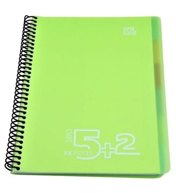 Gıpta Bx Notes Defter Spiralli Plastik Kapak A4 180 Yaprak 5+2 Seperatörlü 