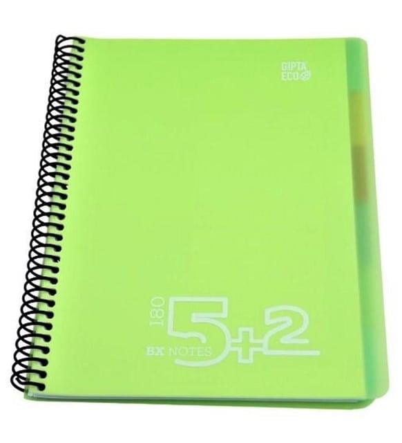Gıpta Bx Notes Defter Spiralli Plastik Kapak A4 180 Yaprak 5+2 Seperatörlü 