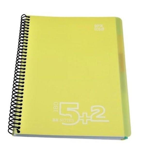 Gıpta Bx Notes Defter Spiralli Plastik Kapak A4 180 Yaprak 5+2 Seperatörlü 
