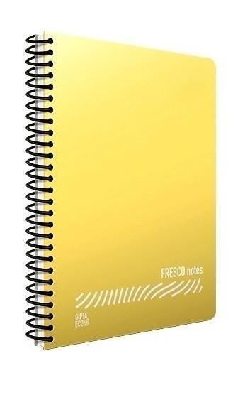Gıpta Fresco Defter Spiralli Düz Plastik A4 120 Yaprak Kareli