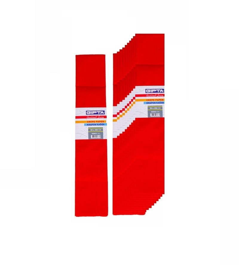Gıpta Grafon Kağıdı Renkli 50x200 Kırmızı 10'lu Paket