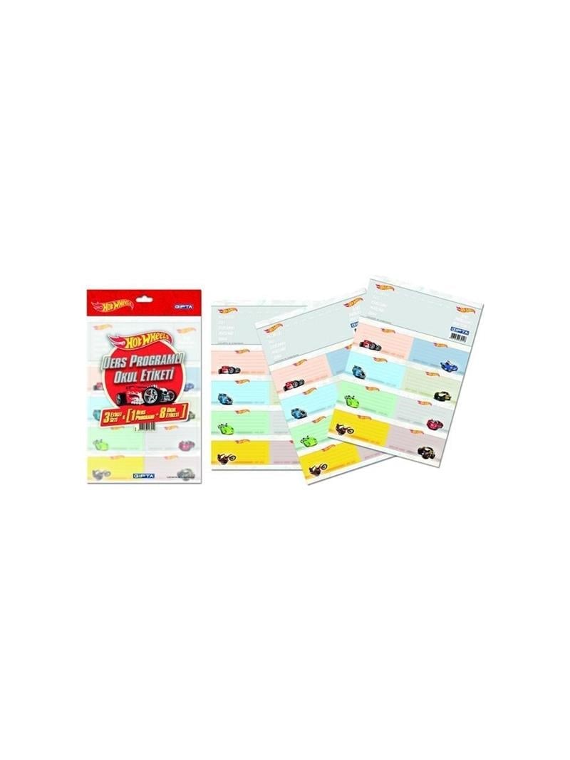 Gıpta Hot Wheels Etiket Ders Programlı 3 Yaprak