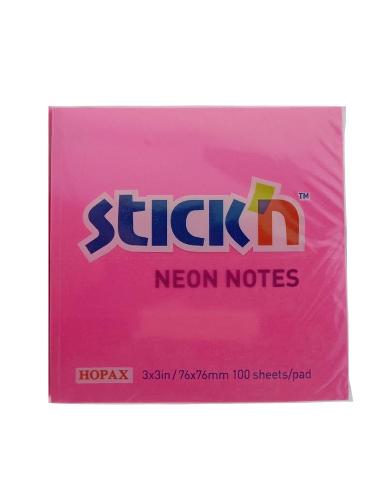 Gıpta Stick'n Post-it Neon Magenta 76x76 100 yp 12'li Paket