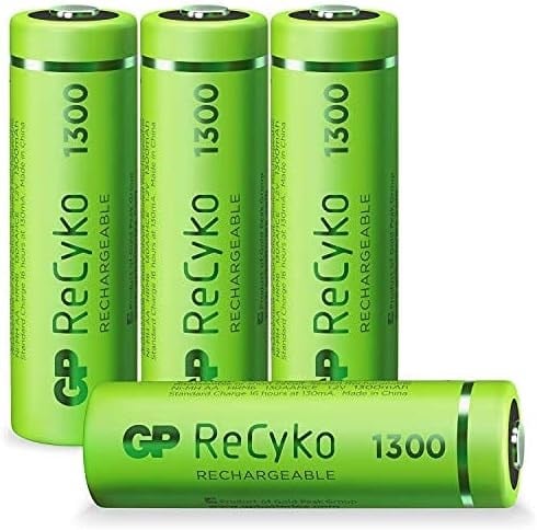 Gp Batteries Recyko+ 1300 Aa Kalem Ni-Mh Şarjlı Pil, 1.2 Volt, 4'Lü Kartela