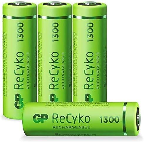Gp Batteries Recyko+ 1300 Aa Kalem Ni-Mh Şarjlı Pil, 1.2 Volt, 4'Lü Kartela