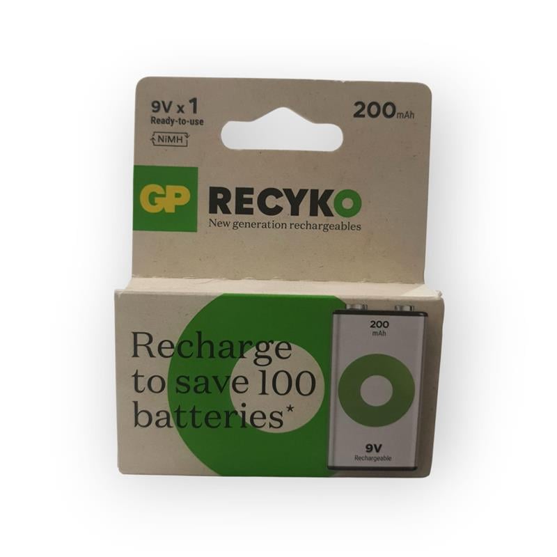 Gp Batteries Recyko+ 200 9V Boy Ni-Mh Şarjlı Pil, 8.4 Volt