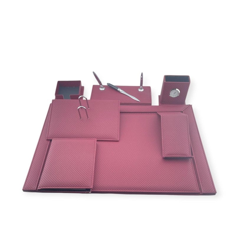 Gülpaş Sümen Takımı Lüx Derı 10 Parça Macro Desen Bordo