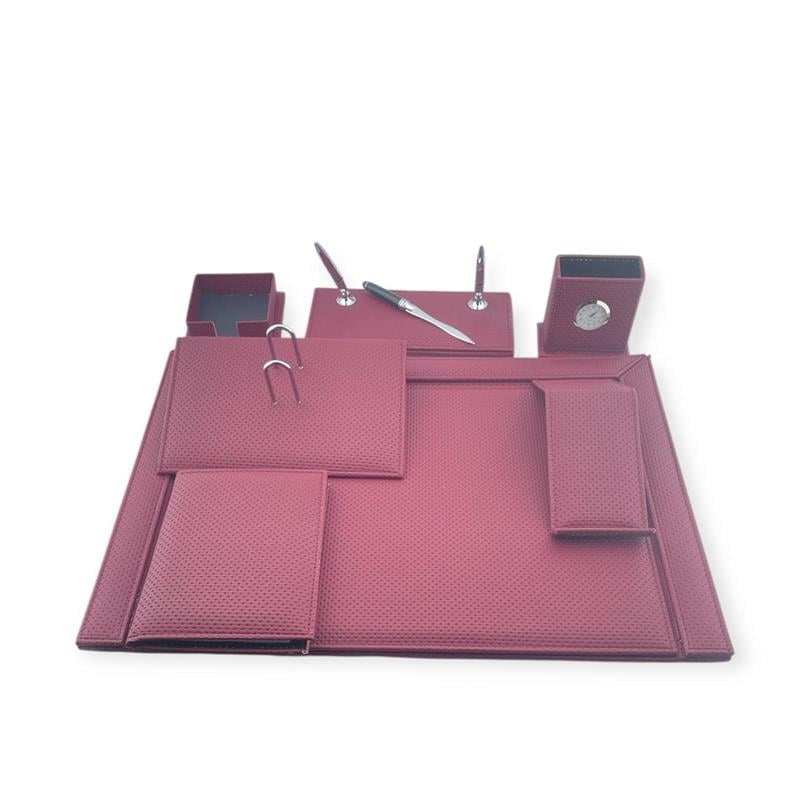 Gülpaş Sümen Takımı Lüx Derı 10 Parça Macro Desen Bordo