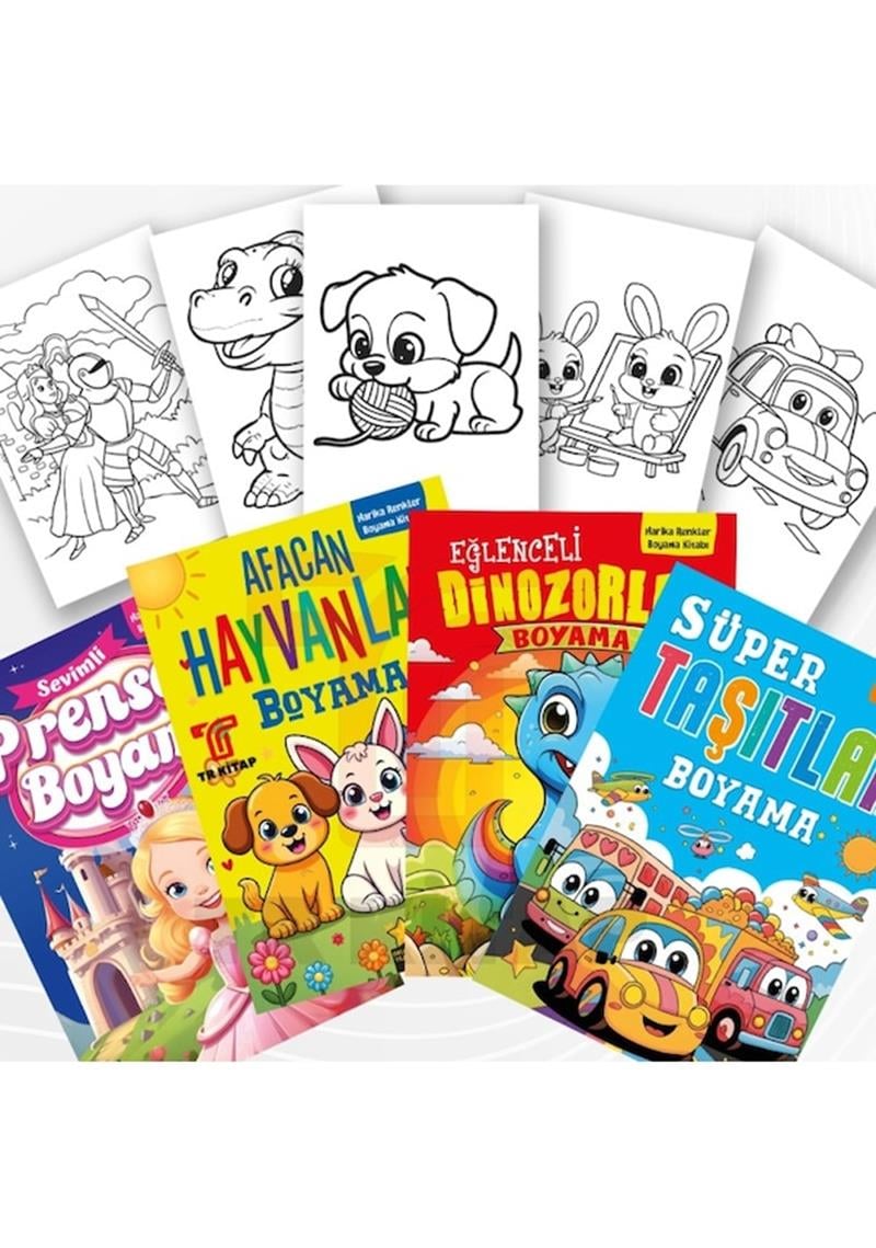 Harika Renkler Kalın Boyama Kitabı 4 Kitap Set/ Geleceğin Yıldızları Yayınevi