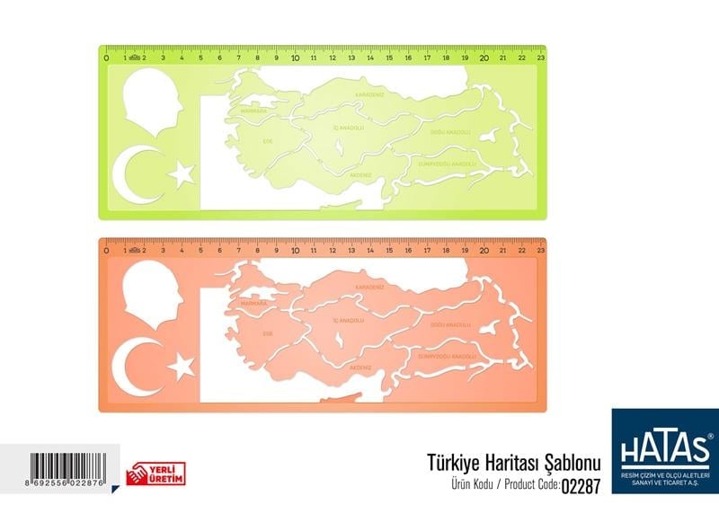 Hatas Türkiye Haritası Şablonu 1 Adet
