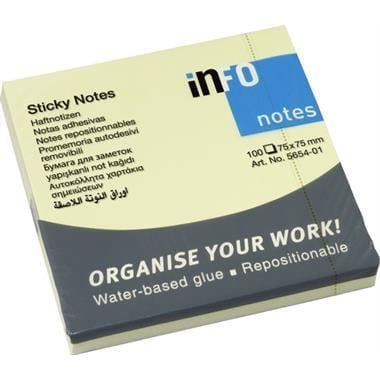 Info Notes Post-it 75x75mm Sarı 100 Yaprak