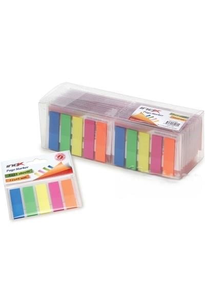 İnox 5 Renk 25 Yaprak Yapışkanlı Ayraç 30'lu Paket
