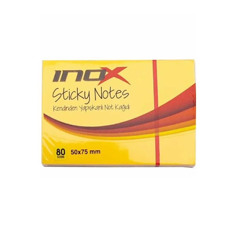 İnox Post-it 50x75 Fosforlu Turuncu 80 Yaprak 12'li Paket