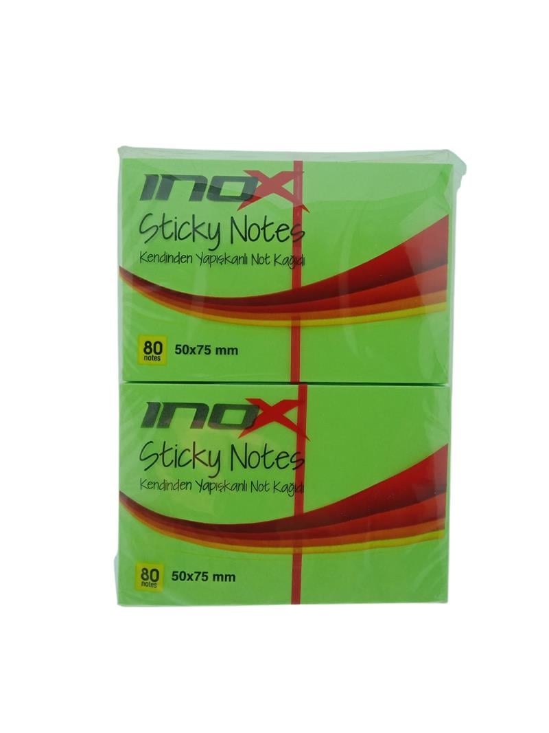 İnox Post-it 50x75 Fosforlu Yeşil 80 Yaprak 12'li Paket