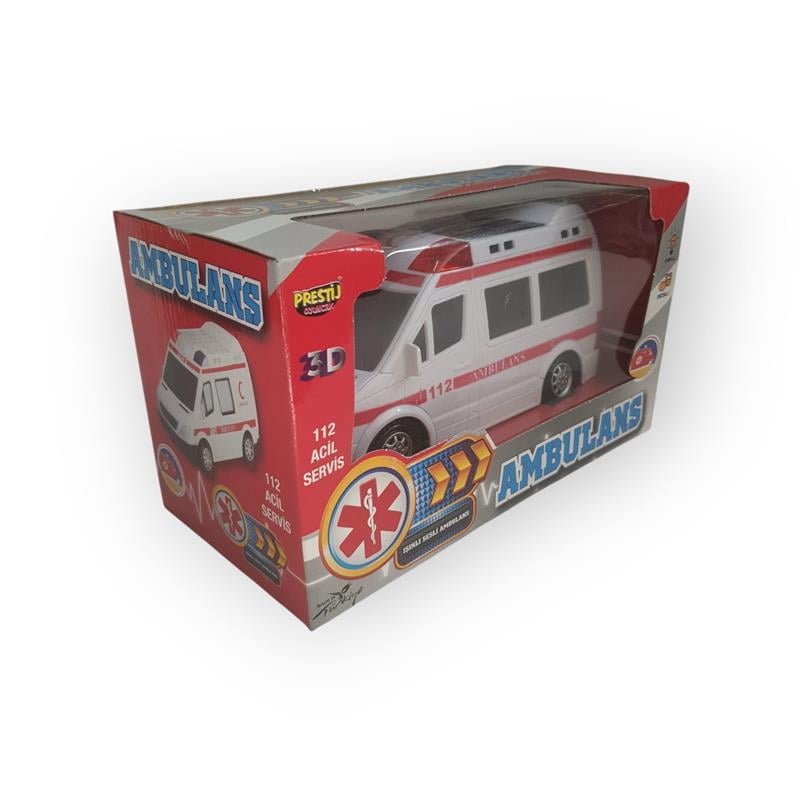 IŞIKLI SESLİ AMBULANS OYUNCAK ARAÇ 20 CM 