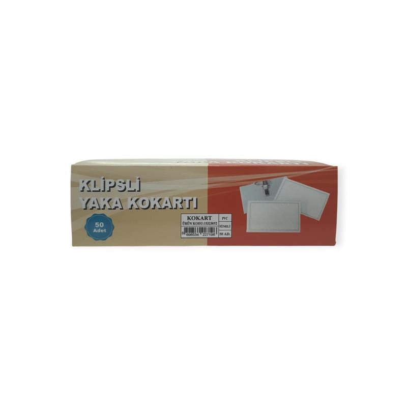 Kart Kabı- Pvc Kokart İğneli 50ad