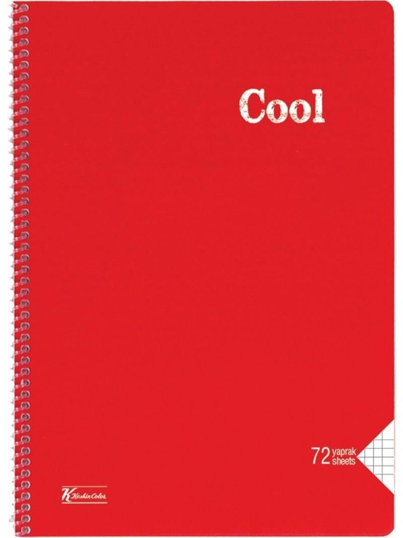 Keskin Color Cool A4 72 Yaprak Kareli Pp Kapak Spiralli Defter