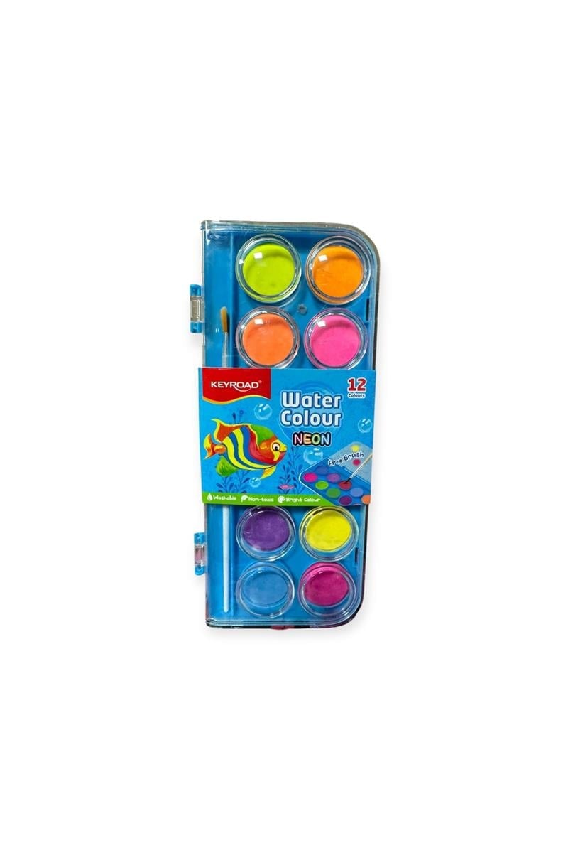 Keyroad Kr972801 12 Renk Neon 28 Mm Sulu Boya