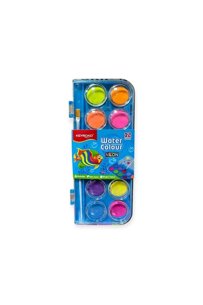 Keyroad Kr972801 12 Renk Neon 28 Mm Sulu Boya