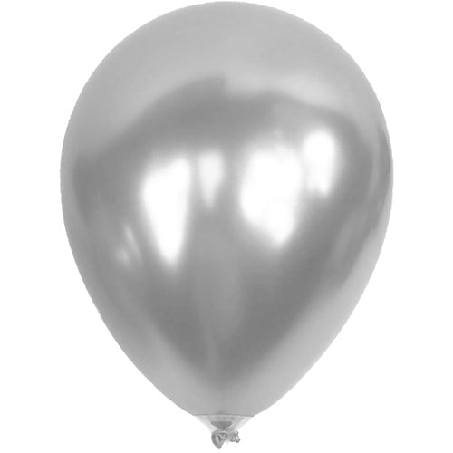 Kikajoy Metalik Balon Baskısız 100’lü Gümüş