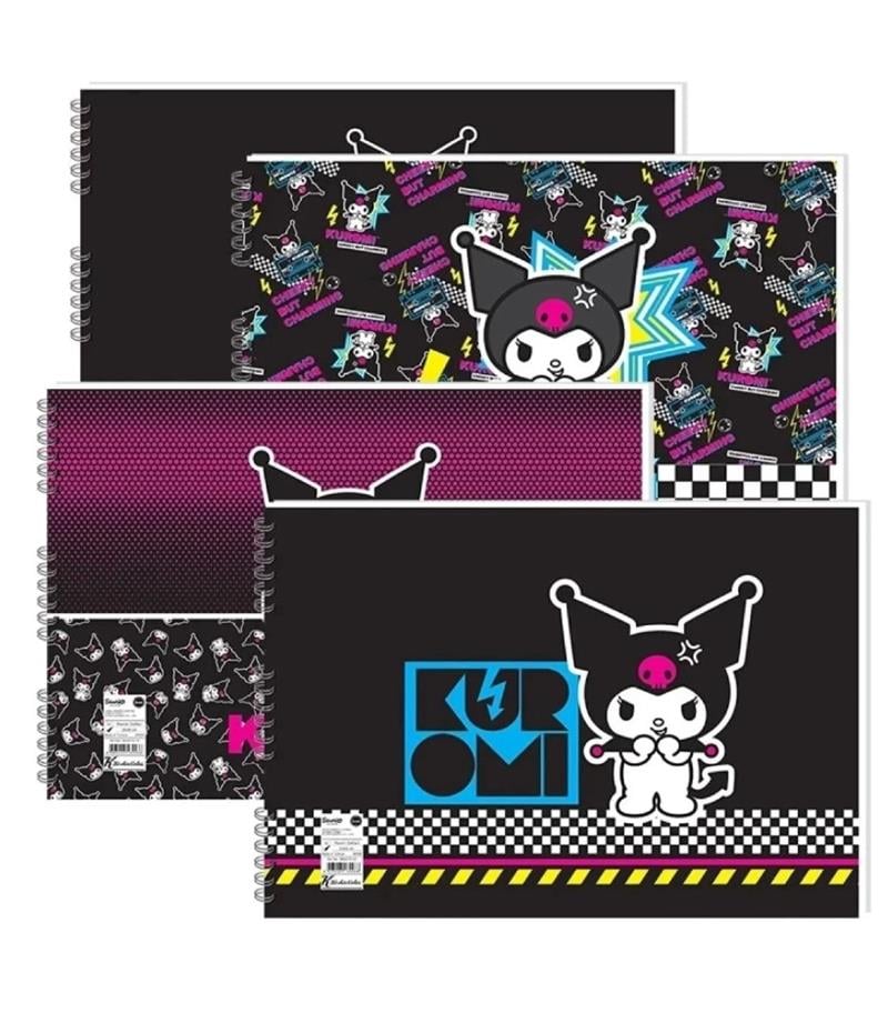 Kuromi Keskin Resim Defteri 25x35 15 Yaprak Spiralli 24'lü Paket