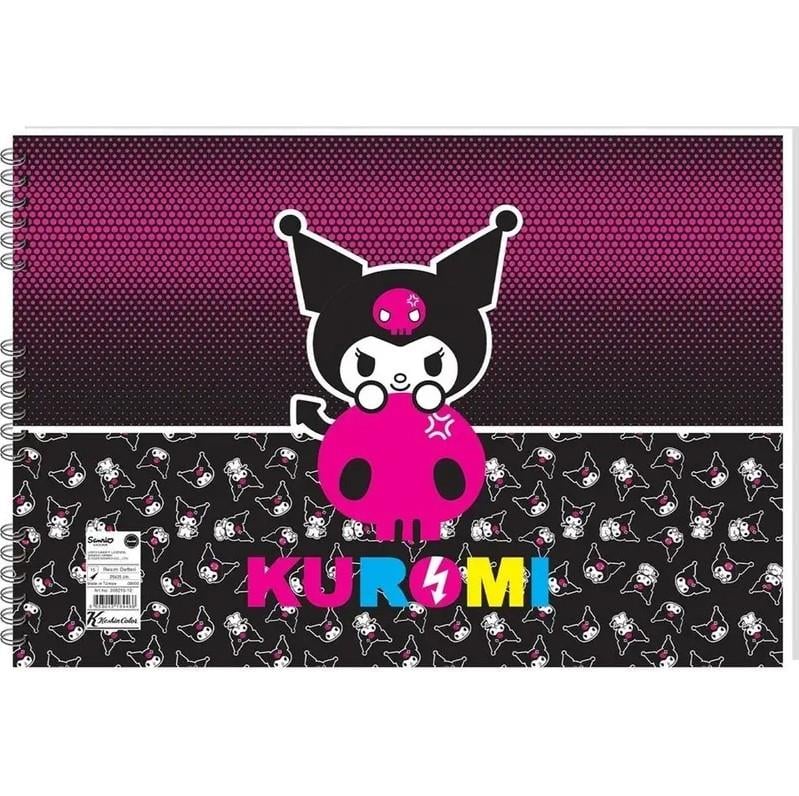 Kuromi Keskin Resim Defteri 25x35 15 Yaprak Spiralli 24'lü Paket