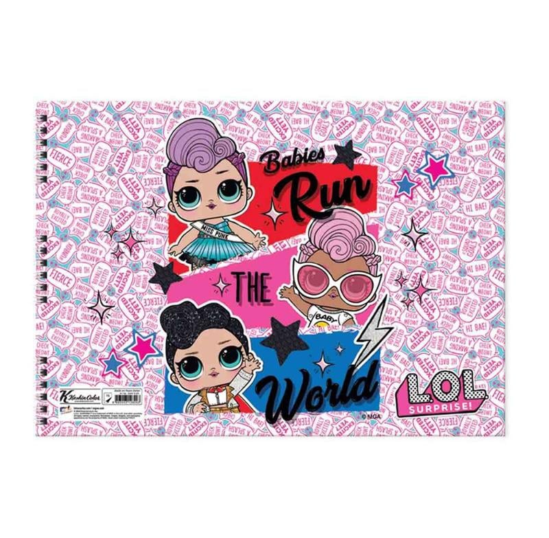 L.O.L Resim Defteri 25 x 35 cm Karışık Renkler 24'lü Şrink