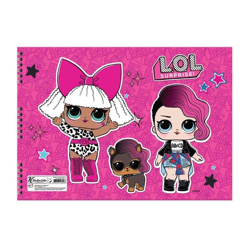 L.O.L Resim Defteri 25 x 35 cm Karışık Renkler 24'lü Şrink