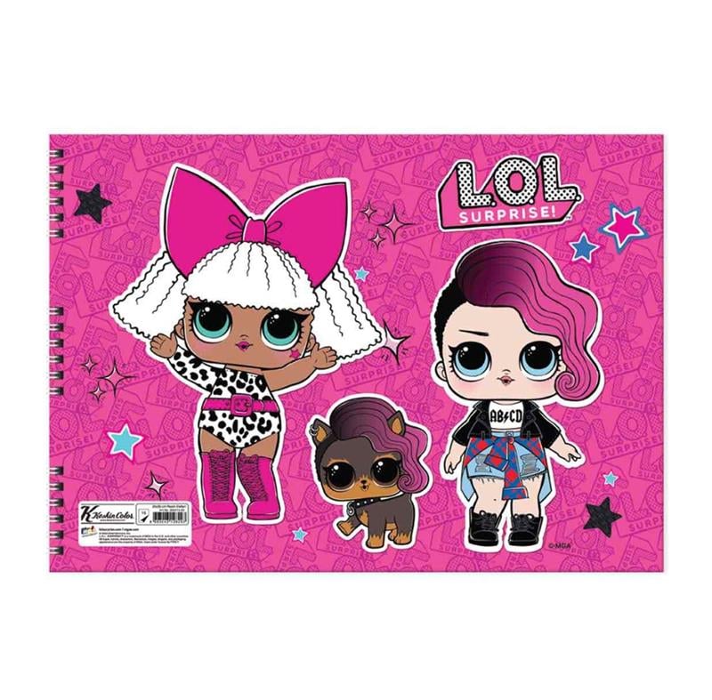 L.O.L Resim Defteri 25 x 35 cm Karışık Renkler 24'lü Şrink