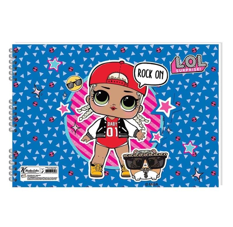 L.O.L Resim Defteri 25 x 35 cm Karışık Renkler 24'lü Şrink