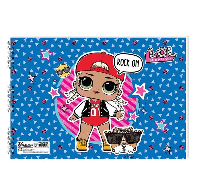 L.O.L Resim Defteri 25 x 35 cm Karışık Renkler 24'lü Şrink