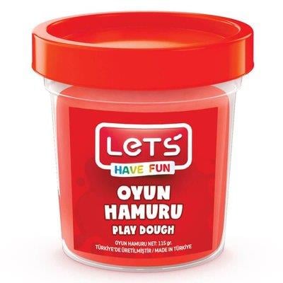 Lets Tek Renk Kırmızı 115 Gr.Şeffaf Bardak Oyun Hamuru