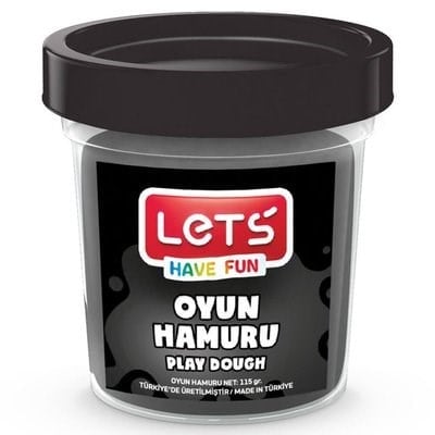 Lets Tek Renk Siyah 115 Gr. Şeffaf Bardak Oyun Hamuru